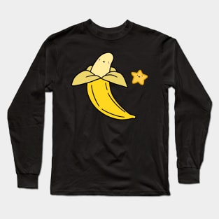 Peeled Banana and Star Long Sleeve T-Shirt